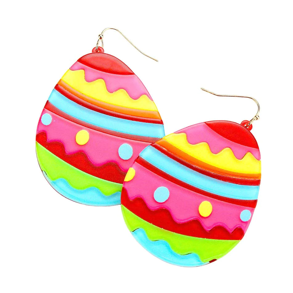 Red Multi Easter Egg Resin Dangle Earrings, Embrace the Easter spirit with these cute earrings. These adorable dainty gift earrings are bound to cause a smile or two. The exquisite design will never go out of style & it will make you unique this Easter. Surprise your loved ones on this Easter Sunday occasion. It's a great gift idea for your Wife, Mom, or your Loving One. Happy Easter!