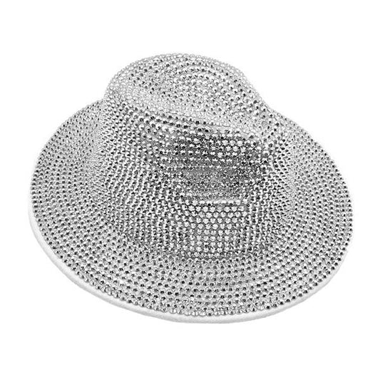 Rhodium Bling Studded Panama Hat, extends your classy look with bling stone that is the perfect addition of luxe. Perfect protection from sunlight even when the Sun is high. An excellent choice for going out for traveling, beach parties, fun times out, and spending leisure time. It keeps the sun off your face, neck, and shoulders. This hat will soon be a favorite accessory that goes with you everywhere to draw attention and receive compliments. Stay gorgeous and classy!