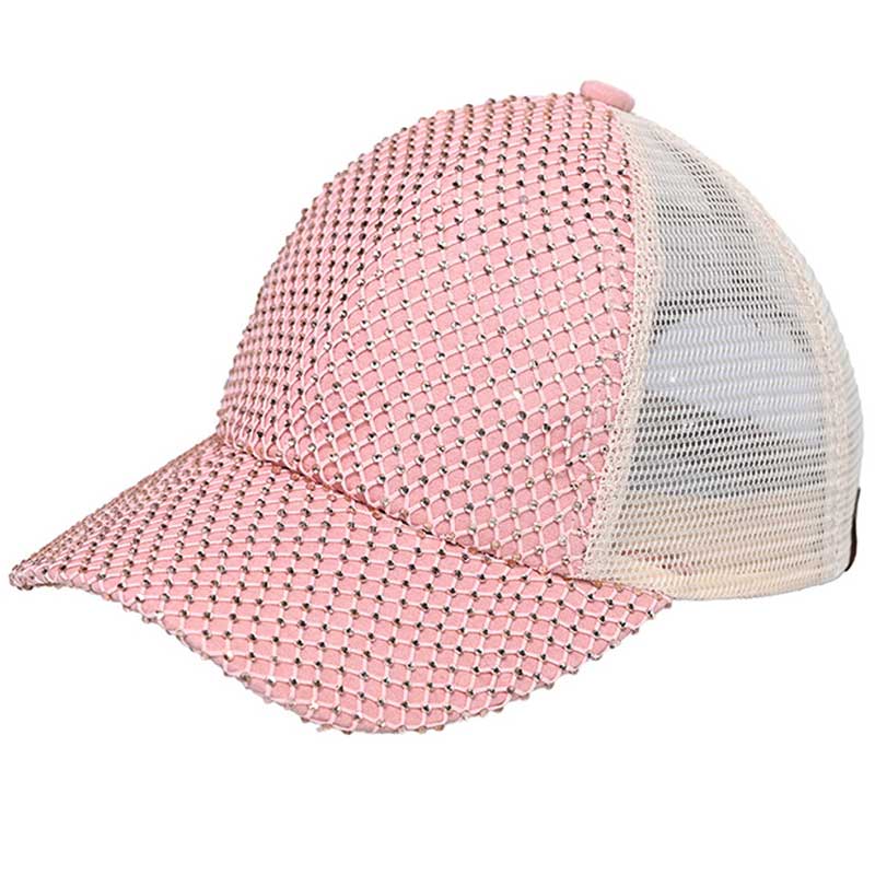 Rose C C Rhinestone Net Baseball Cap, features an embroidered smile face patch on the front, bringing a smile to everyone you pass by and showing your kindness to others. This beautiful baseball cap is comfortable to wear for a long time in hot weather. Perfect gifts for holidays, Mardi, Valentine’s Day, or any occasion.