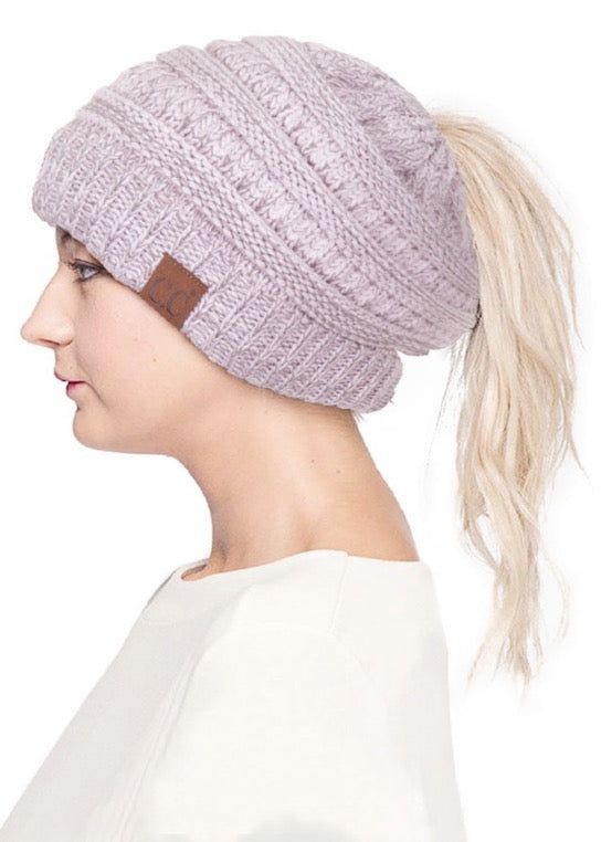 Rose C.C Mixed Color Knitted Ponytail Beanie Stylish Comfy Warm Winter Hat; reach for this classic toasty hat to keep you nice n warm in the chilly winter weather, the wintry touch finish to your outfit. Perfect Gift Birthday, Christmas, Holiday, Anniversary, Stocking Stuffer, Secret Santa, Valentine's Day, Loved One, BFF