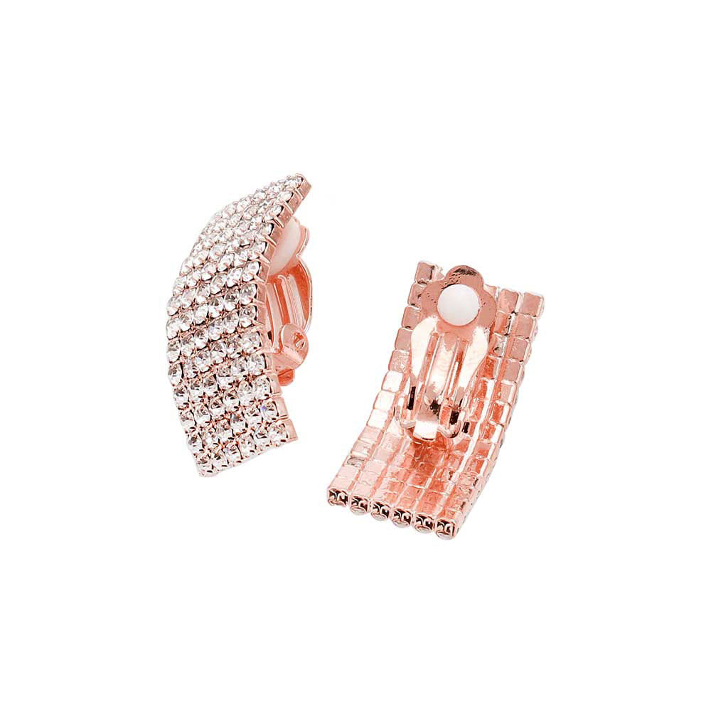Rose Gold Trendy Crystal Rhinestone Pave Collar Necklace Earring Set. Stunning jewellery sets suits any style and occasion wear over your favorite tops and dresses this season! Adds the perfect accent to your wardrobe. A timeless treasure designed to accent the neckline adds a gorgeous stylish glow to any outfit style, jewelry that fits your lifestyle! This piece is versatile and goes with practically anything! Fabulous gift, ideal for your loved one or yourself.