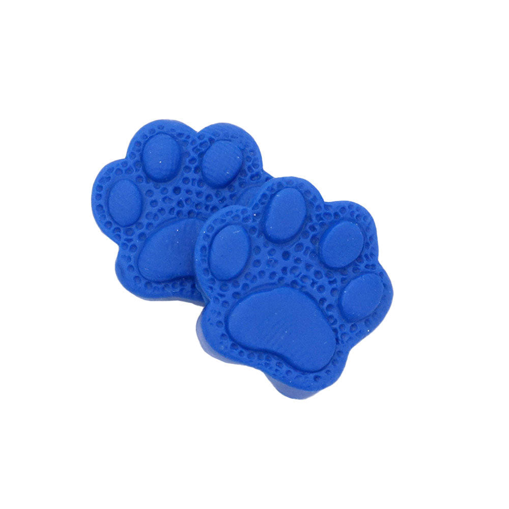 Royal Blue Funny Paw Polymer Clay Stud Earrings, Animal inspired paw dangle earrings fun handcrafted jewelry that fits your lifestyle, adding a pop of pretty color. Enhance your attire with these vibrant artisanal earrings to show off your fun trendsetting style. Great gift idea for Wife, Mom, or your Loving One. Perfect Birthday Gift, Just Because Gift, Thank you Gift.
