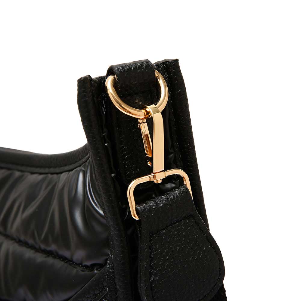 Silver Solid Quilted Shiny Puffer Mini Crossbody Bag, Complete the look of any outfit on all occasions with this Shiny Puffer Mini Crossbody. these mini bag offers enough room for your essentials. With a One Inside Zipper Pocket, three two inside slip pockets and a secured Magnetic Closure at the top, this bag will be your new go to! These beautiful and trendy Crossbody have adjustable and detachable hand straps that make your life more comfortable.