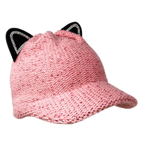 Cozy Solid Pink Cat Ear Slouchy Newsboy Cap Solid Pink Cat Ear Slouchy Cap Winter Hat, reach for this toasty hat to keep you incredibly warm when running out the door. Accessorize with this cat ear hat, it's the autumnal touch finish your outfit in style. Perfect Gift Birthday, Christmas, Night Out, Cold Weather, Valentine's Day