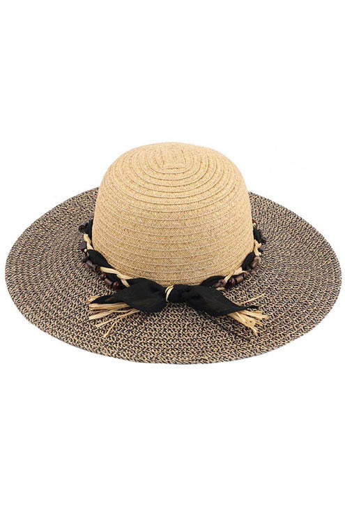 Tan C.C Wooden Beads Braids trim Two Tone Hat, adds a great accent to your wardrobe, Unique, timeless and classic Hat looks cool and fashionable. Perfect for that bad hair day, or simply casual everyday wear; Perfect for bad hair days or simply casual everyday wear; Great gift for that fashionable on-trend friend. Perfect Gift Birthday, Holiday, Christmas .
