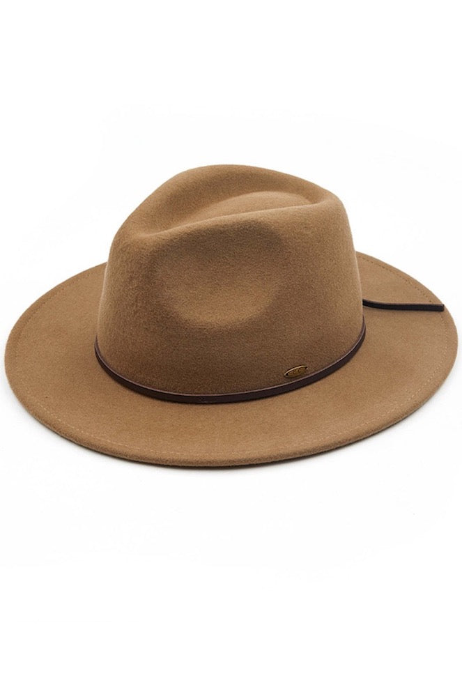 Taupe C.C Wool Felt Detailed Panama Summer Sun Hat With Leather Bow Trim; Unique, timeless & classic Summer Sun Fedora Hat has a ribbon band trim material accent. Trendy Birthday, Holiday Gift, Christmas Gift, Regalo de Navided, Bad hair days, casual everyday wear, Anniversary Gift, Fall Outfit, Cool Fashion Fedora, Valentine's Day Gift