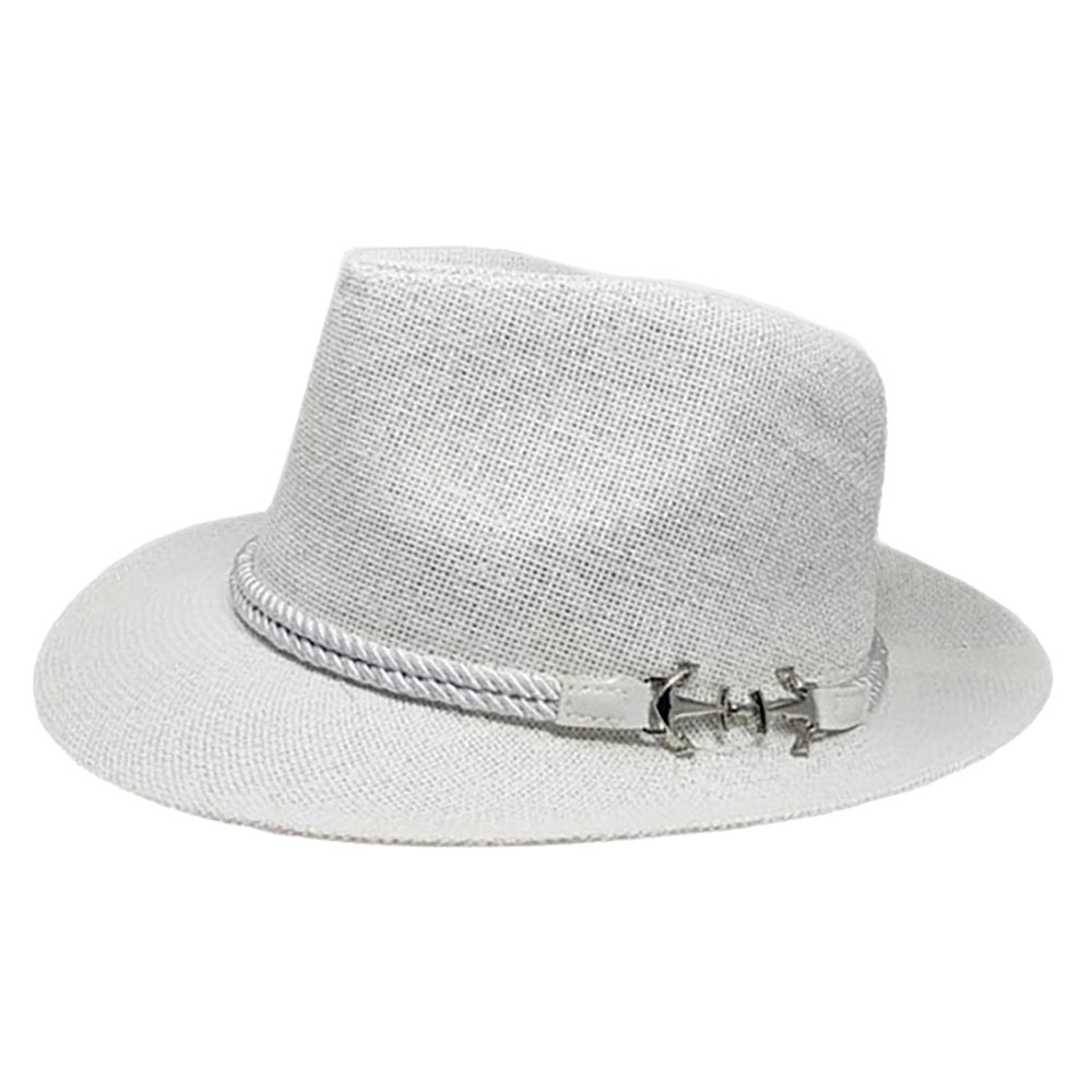 White Anchor Band Accented Straw Panama Sun Hat, fashionable design, and vibrant color will make you more attractive. It's a great accessory for any outfit. whether you’re basking under the summer sun at the beach, lounging by the pool, or kicking back with friends at the lake, these sun hats can keep you cool and comfortable even when the sun is high in the sky.