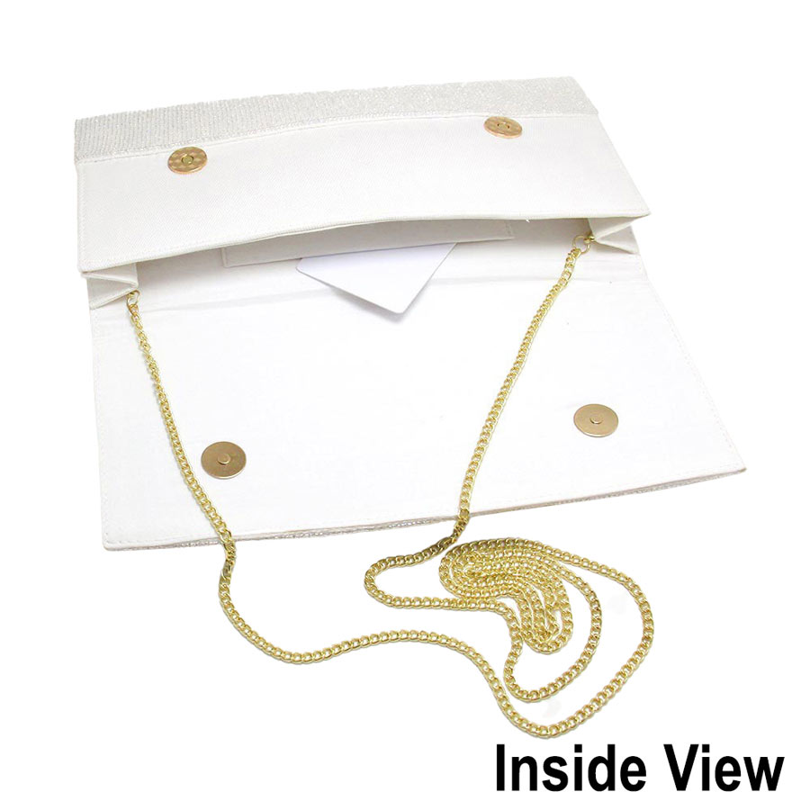 White Beaded Baseball Clutch Crossbody Bag, look like the ultimate fashionista when carrying this small clutch bag, great for when you need something small to carry or drop in your bag. Keep your keys handy & ready for opening doors as soon as you arrive which easily makes your events more enjoyable. This crossbody bag enhances your beauty and makes you more attractive.