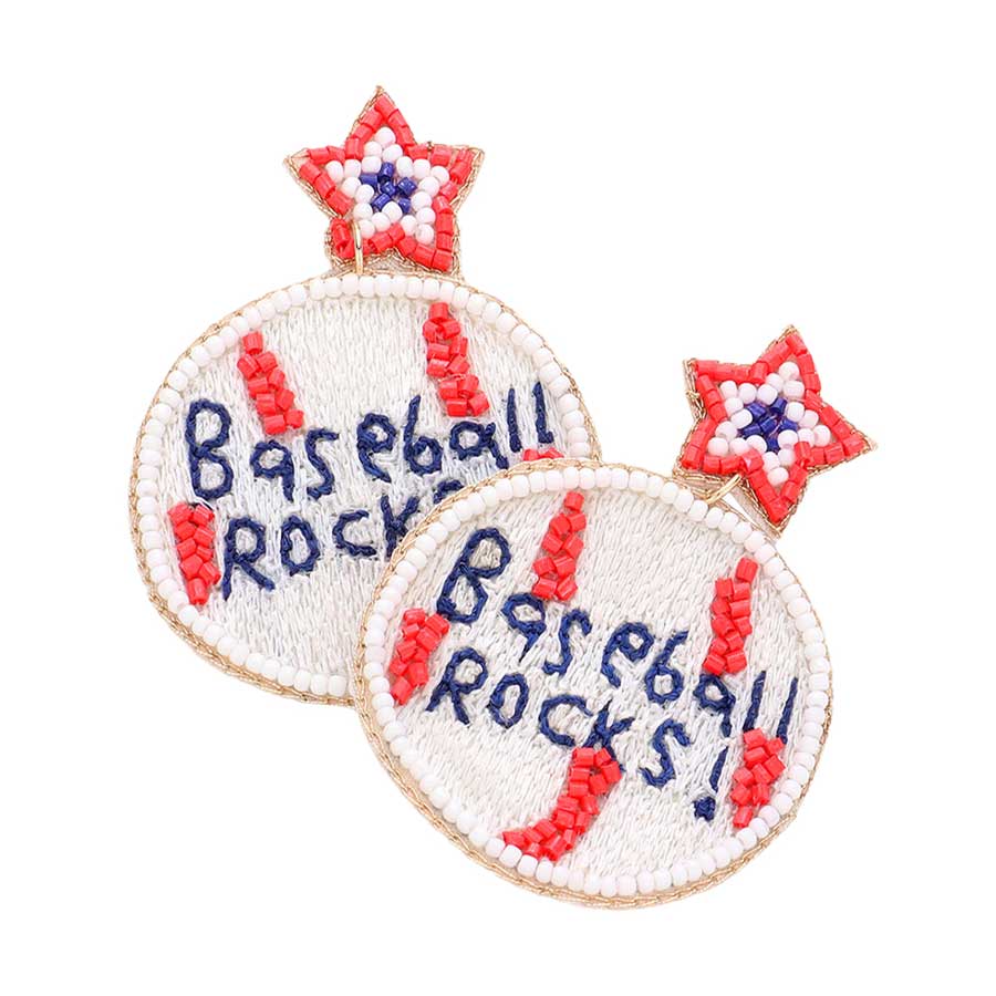White Message Felt Back American USA Flag Beaded Star Earrings, American USA flag beaded earrings are fun handcrafted jewelry that fits your lifestyle, adding a pop of pretty color. Show your love for Your country with these sweet patriotic message-beaded earrings. Red, white, and blue are used for a trendy fireworks flare.