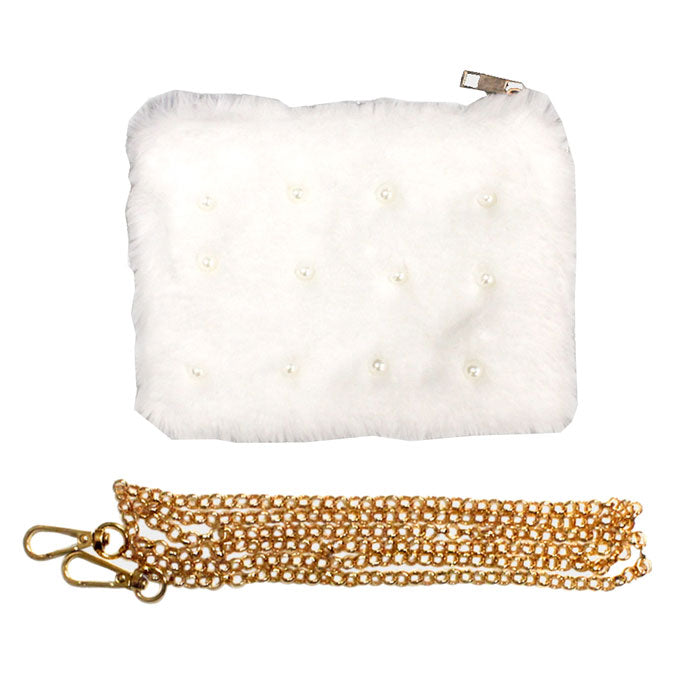 White Pearl Embellished Faux Leather Mini Crossbody Bag, look like the ultimate fashionista when carrying this small chic bag, great for when you need something small to carry or drop in your bag. Keep your keys handy & ready for opening doors as soon as you arrive.