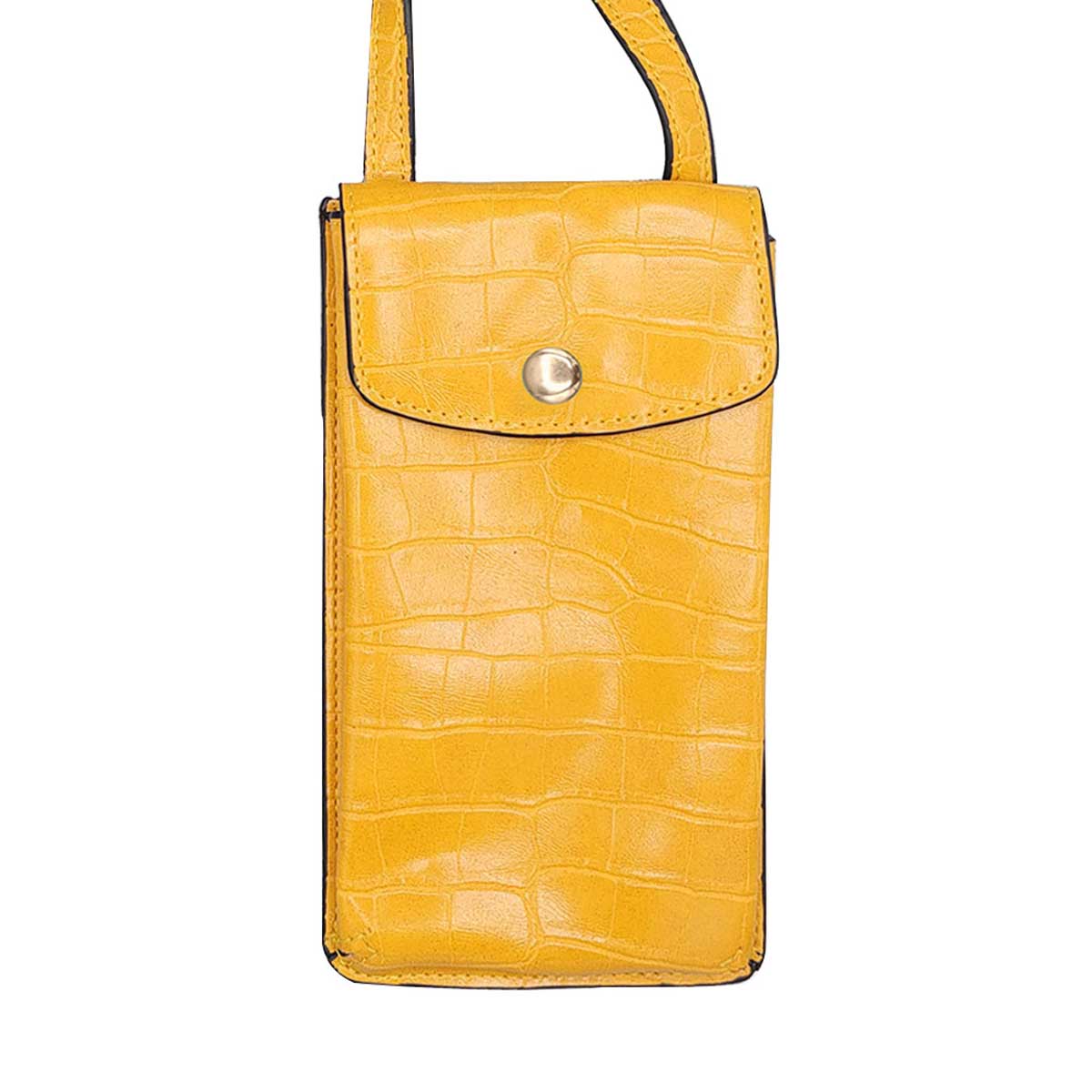 Yellow Alligator Pattern Faux Leather Travel Neck Pouch Bag. Ideal for parties, events, holidays, pair these bags with any ensemble for a polished look. Versatile enough for using straight through the week, perfect for carrying around all-day. Great Birthday Gift, Anniversary Gift, Mother's Day Gift, Graduation Gift, Valentine's Day Gift.