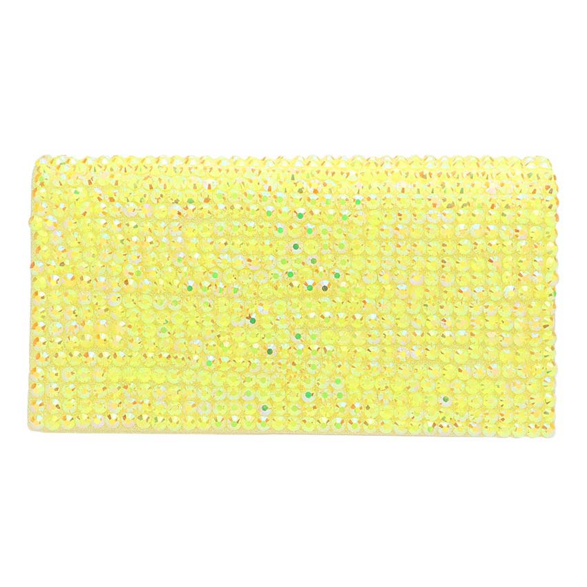 Yellow Bling Studded Evening Clutch Crossbody Bag, is the perfect choice to carry on the special occasion with your handy stuff. It is lightweight and easy to carry throughout the whole day. You'll look like the ultimate fashionista while carrying this Crossbody Evening Bag. This stunning Bling Studded Clutch bag is perfect for weddings, parties, evenings, cocktail parties, wedding showers, receptions, proms, etc.