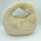 Structured Shoulder Bag with Long Double Straps and Clasp - Beige - Shoulder Bag