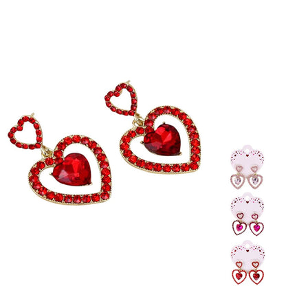 12 pairs of Heart Stone Dangle Earrings are a must-have for any jewelry lover. Made with high-quality materials, they are both elegant and durable. The heart-shaped stones add a touch of romance and the dangling design adds movement and style. Perfect for any occasion, these earrings are sure to make a statement. 