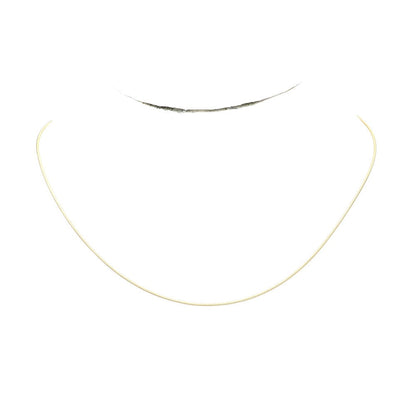 Gold 16 INCH, 1mm Stainless Steel Metal Chain Necklace is a sleek and durable option for everyday wear. Made with high-quality stainless steel, it is resistant to tarnishing and hypoallergenic. It is perfect for adding a touch of style to any outfit.
