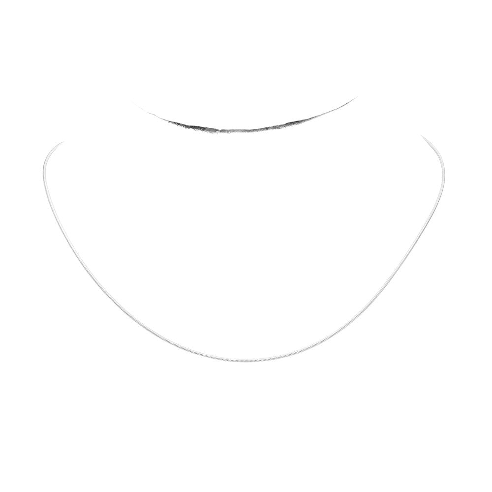 Silver 16 INCH, 1mm Stainless Steel Metal Chain Necklace is a sleek and durable option for everyday wear. Made with high-quality stainless steel, it is resistant to tarnishing and hypoallergenic. It is perfect for adding a touch of style to any outfit.
