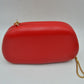 Hard Shell Clutch with Metallic Handle and Chain Strap - Clutch Bags