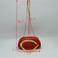 Hard Shell Clutch with Metallic Handle and Chain Strap - Clutch Bags