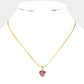 18K Gold Dipped Stainless Steel CZ Heart Pendant Necklace, a perfect way to add a luxurious touch to any outfit. Crafted from stainless steel in 18K gold plating, it features a sparkling cubic zirconia heart pendant. Durable and long-lasting, it's sure to make a statement. Perfect gift for Valentine's or any other day