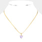 18K Gold Dipped Stainless Steel CZ Heart Pendant Necklace, a perfect way to add a luxurious touch to any outfit. Crafted from stainless steel in 18K gold plating, it features a sparkling cubic zirconia heart pendant. Durable and long-lasting, it's sure to make a statement. Perfect gift for Valentine's or any other day