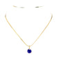 Blue 18K Gold Dipped Stainless Steel CZ Round Pendant Necklace exudes elegance and durability. The high-quality material ensures long-lasting wear, while the stunning CZ round pendant adds a touch of glamour. Its timeless design makes it a versatile addition to any jewelry collection. Perfect for any occasion. 