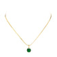 Green 18K Gold Dipped Stainless Steel CZ Round Pendant Necklace exudes elegance and durability. The high-quality material ensures long-lasting wear, while the stunning CZ round pendant adds a touch of glamour. Its timeless design makes it a versatile addition to any jewelry collection. Perfect for any occasion. 