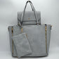 3 in 1 Side Zipper Women’s Tote Handbag set - Tote Bag