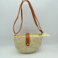 Riviera Straw Half Moon Crossbody