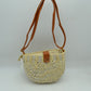Riviera Straw Half Moon Crossbody