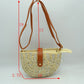 Riviera Straw Half Moon Crossbody