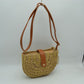 Riviera Straw Half Moon Crossbody