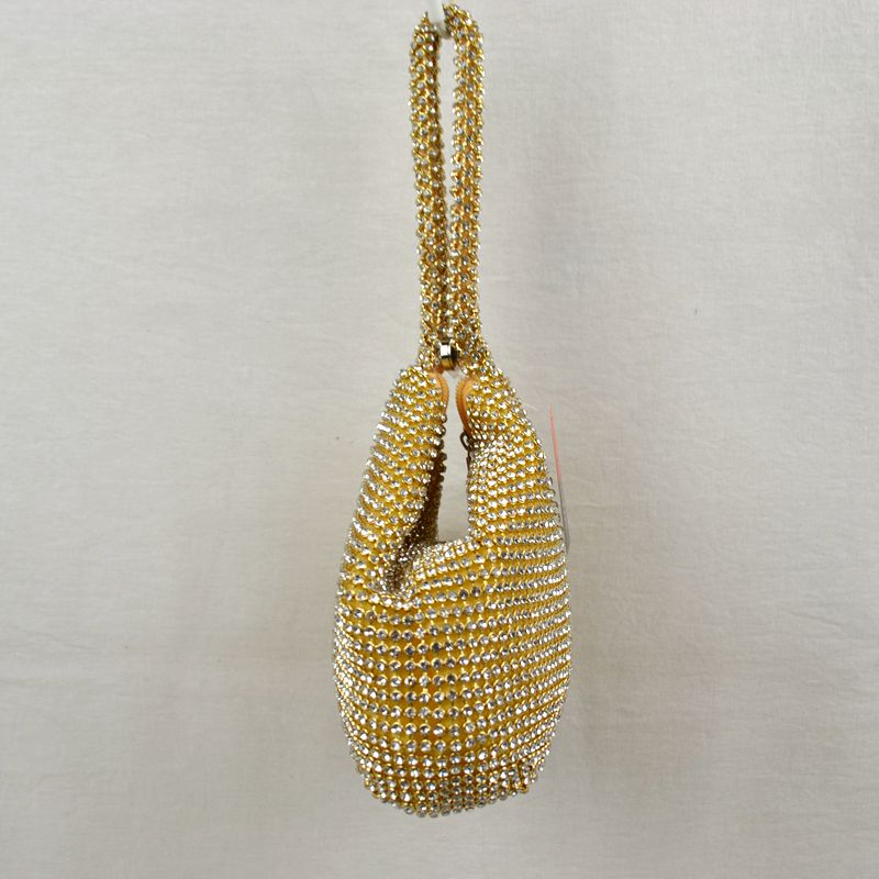 Bella Crystal Mesh Pouch Wristlet