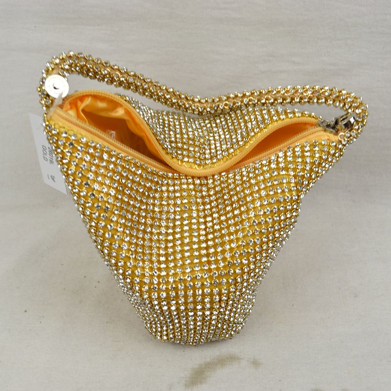 Bella Crystal Mesh Pouch Wristlet
