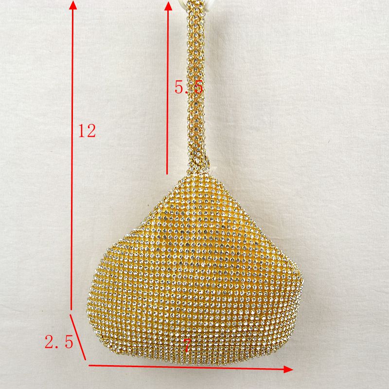 Bella Crystal Mesh Pouch Wristlet