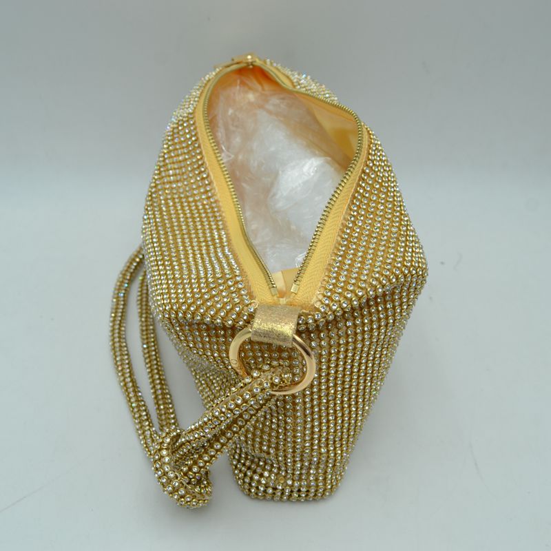 Textured Handbag with Knotted Shoulder Strap - Hand Bag