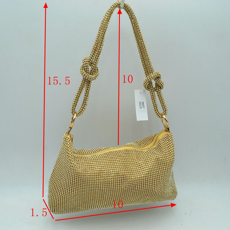 Textured Handbag with Knotted Shoulder Strap - Hand Bag