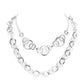 Silver 2PCS Open Metal Detail Circle Link Accent Layered Adjustable Necklaces, delicately adds a touch of nature-inspired beauty to your look. Coordinates with any ensemble, the perfect addition to every outfit. Perfect Birthday Gift, Mother's Day Gift, Anniversary Gift, Thank you Gift, Just Because Gift, Easter, Fun Occasion