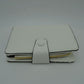 Compact Pebbled Everyday Wallet with Snap and Zipper Closure - White - Wallets