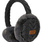 C.C Cable Knit Faux Fur Earmuff - Hot Pink