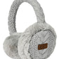 C.C Cable Knit Faux Fur Earmuff - Hot Pink