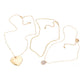 Gold 3PCS Stone Embellished Smile Metal Heart Pendant Necklaces, Get ready with these Pendant Necklace, put on a pop of color to complete your ensemble. Perfect for adding just the right amount of shimmer & shine and a touch of class to special events. Perfect Birthday Gift, Anniversary Gift, Mother's Day Gift, Valentine's Day Gift.