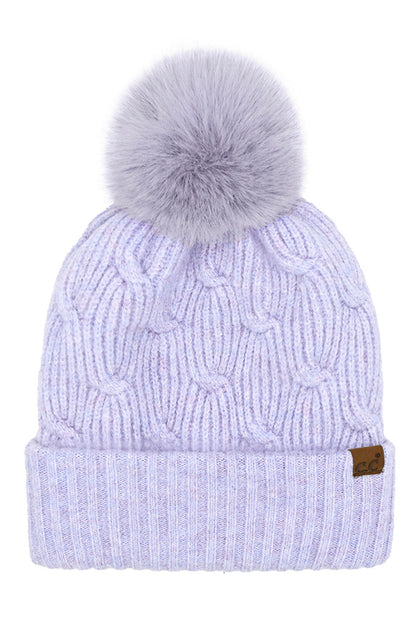 C.C Chain Link Knitted Pom Beanie
