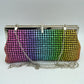 Rhinestone Evening Clutch Bag with Detachable Chain Shoulder Strap and Crystal Embellished Clasp - Rainbow - Clutch Bags