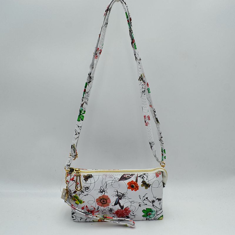 Garden Floral Three Compartment Crossbody