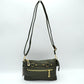 Multi-Zipper Crossbody Bag with Adjustable Strap and Gold Hardware - Dark Green - Crossbody Bags
