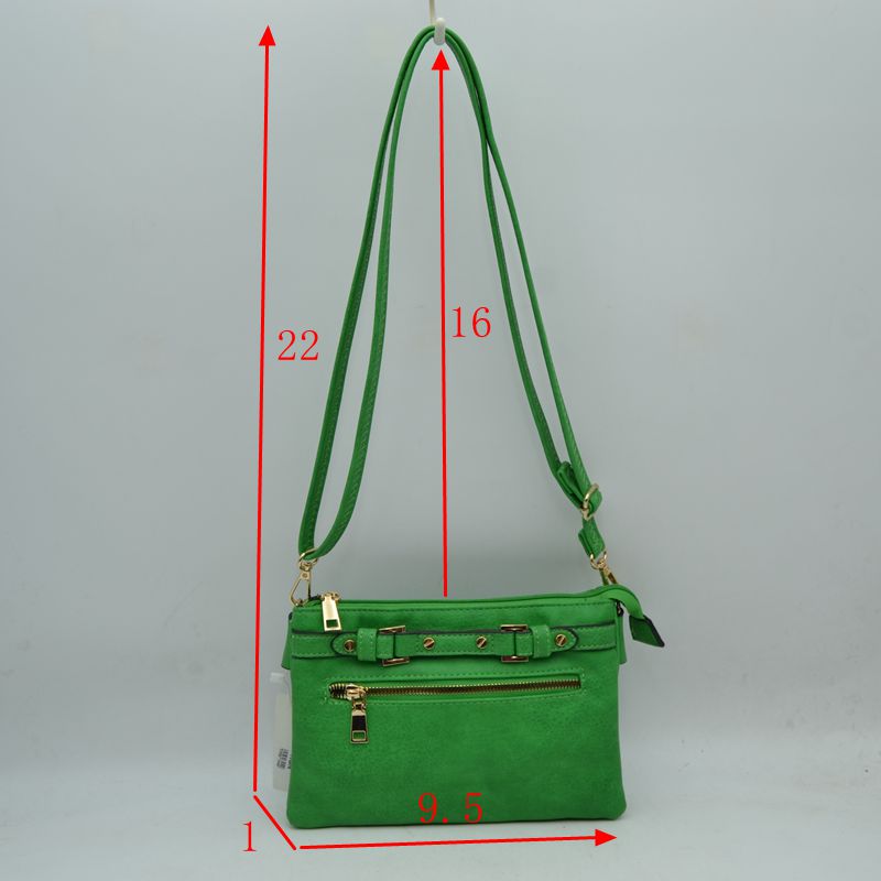 Multi-Zipper Crossbody Bag with Adjustable Strap and Gold Hardware - Crossbody Bags