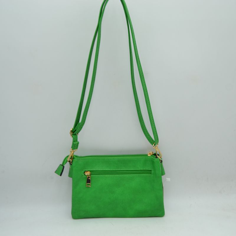 Multi-Zipper Crossbody Bag with Adjustable Strap and Gold Hardware - Crossbody Bags