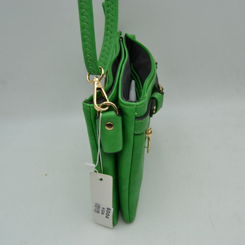 Multi-Zipper Crossbody Bag with Adjustable Strap and Gold Hardware - Crossbody Bags