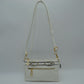 Multi-Zipper Crossbody Bag with Adjustable Strap and Gold Hardware - Clear White - Crossbody Bags