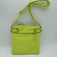 Buckle Accent Crossbody Bag with Front Zipper Pocket - Light Green - Cross Body Bag